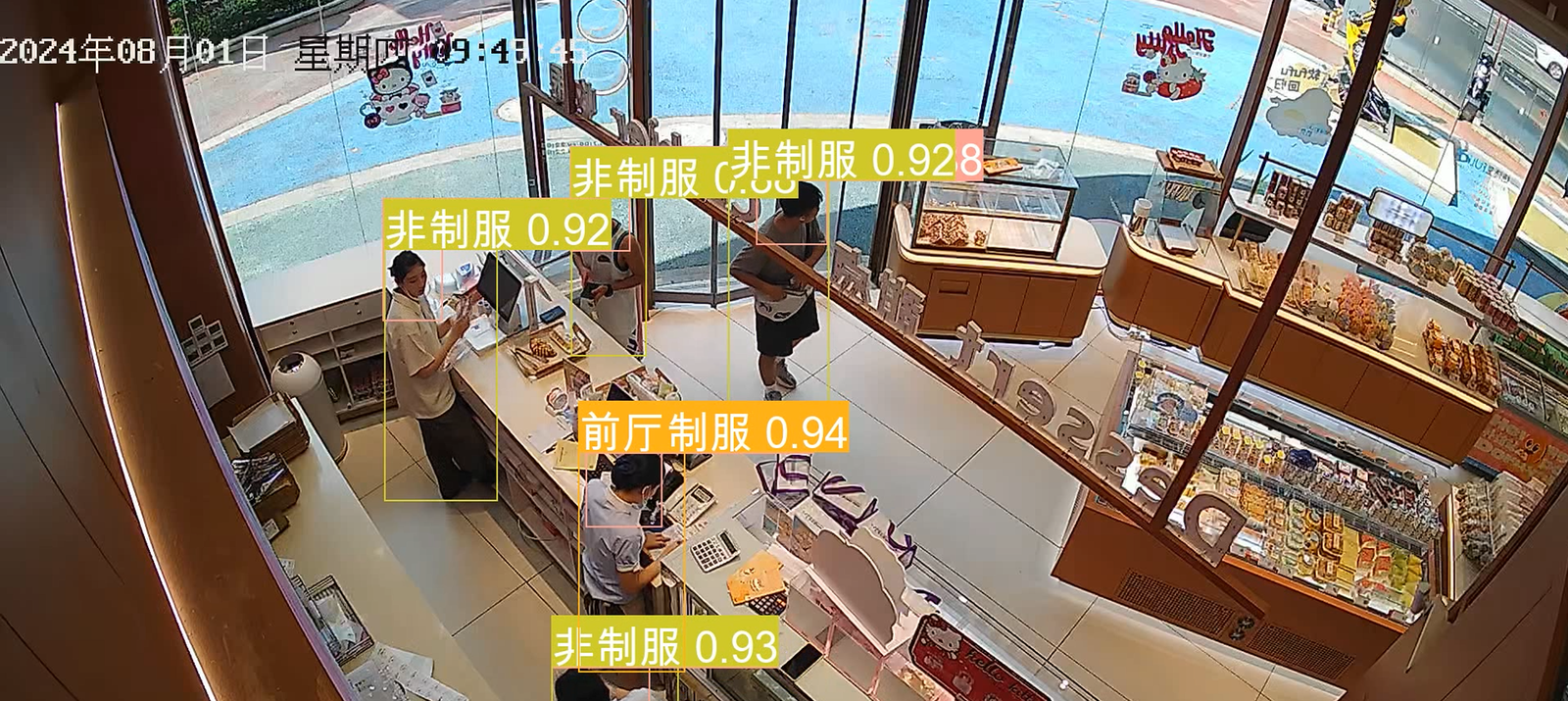 KimPos baking AI product matrix: AI cashier, AI prediction, AI production, AI display, AI inventory, AI store inspection